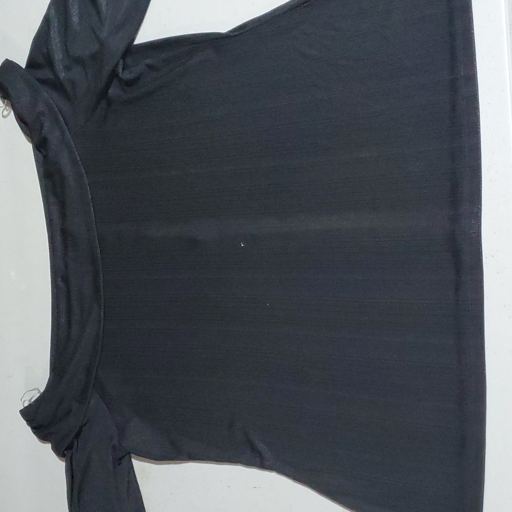 City Streets Cowled Neck‎ 3/4 Slv Black Sz. XL Tunic Top